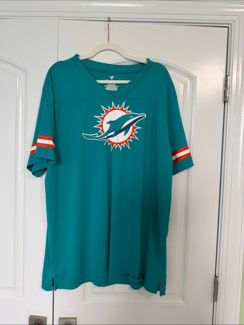 Fanatics Miami Dolphins Teal Jersey with Orange and White Accents